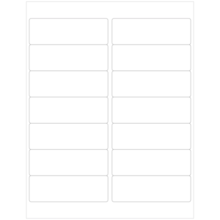 Elevate Packaging 4 x 1.33 in. Compostable Rectangle Labels, Blank Layflat Sheets, White, 25PK LC0008