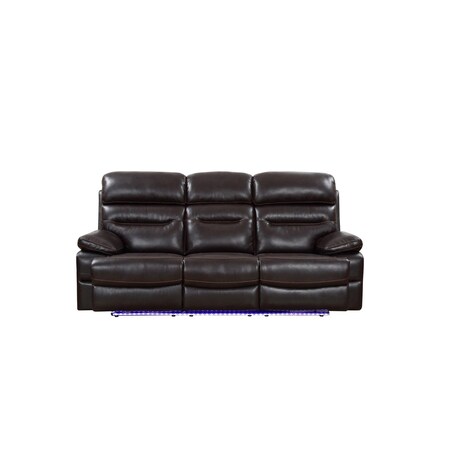 Homeroots 89" Gray Faux Leather USB Sofa With Black Legs 366311