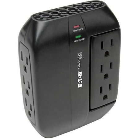 Tripp Lite Plug Adapter, Surge, Swivel, 5-15R, 5-15P, 0 ft., Black SWIVEL6