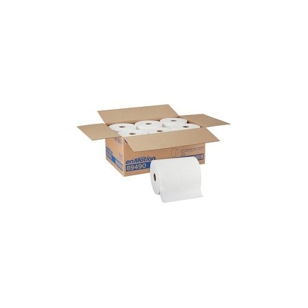 Enmotion Paper Towel Rolls, 10in x 800ft, 40% Recycled, White, Pack Of 6 Rolls, 1 Ply, 10in W x 800, 6PK 89490