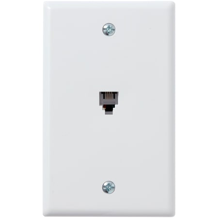 Newhouse Hardware White Surface Phone Jack Plate PHP-WH-01