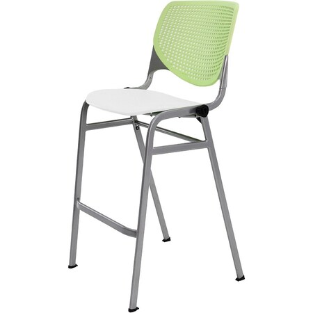 Kfi Poly Stack Barstool, Lime Gn Back BR2300-BP14-SP08