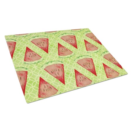 Carolines Treasures Watercolor Watermelon Glass Cutting Board, Large BB7518LCB