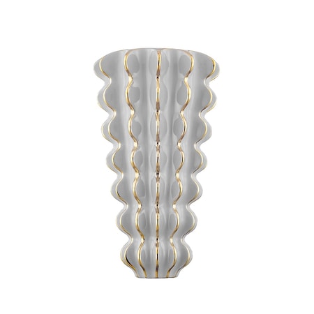 Corbett Lighting Esperanza 2 Light Wall Sconce 9.5 In. Ceramic Gloss Gray 394-02-CGG