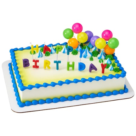 Cakedrake Happy Birthday Neon Candles 1 Cake Decor Set cake topper decor CD-DCP-33661-1DECOSETS