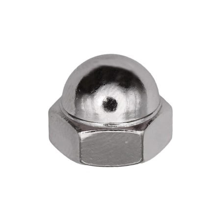 Auveco 1/4in-20 x 7/16in Steel Acorn Cap Nut - Nickel, 50PK 11182