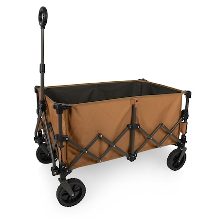 Picnic Time Family Of Brands Wilderness Collapsible Folding Wagon, Brown & Gray 740-00-297-000-0