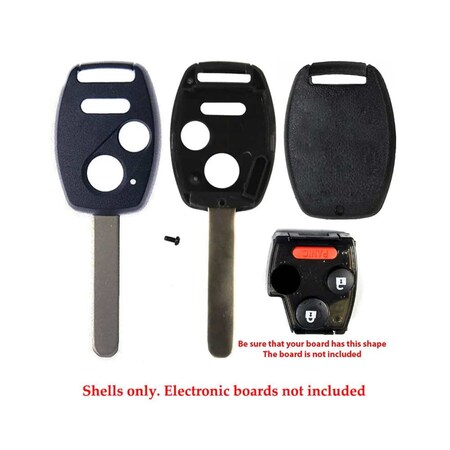 Aks Keys 2005 - 2013 Honda Remote Key Shell 3B W/ Chip Holder RS-HONDA-14