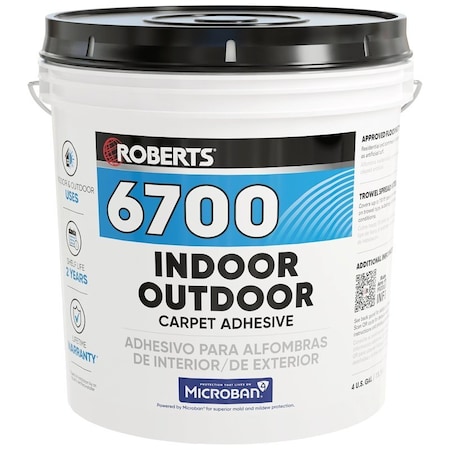 Roberts Carpet Adhesive, Cream, 4 gal, Pail 6700-4