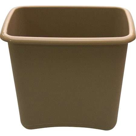 Lancaster 12 qt. Wastebasket 12 1/2'' x 10 7/8'' x 9'', Beige, 12PK 09-1506