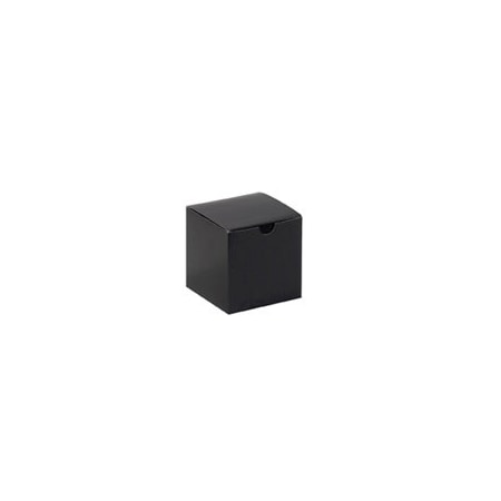 Bubblefast 100-4 x 4 x 4'' Black Gloss Gift Boxes, 100PK BFGB444BK