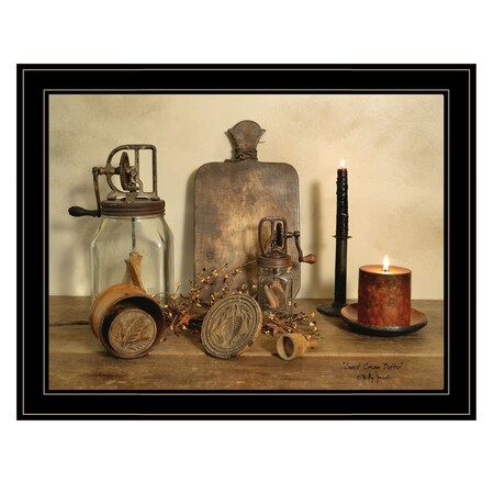 Homeroots Sweet Cream Butter 4 Black Framed Print Wall Art 404371