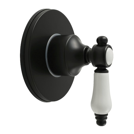 Kingston Brass Single-Handle Six-Way Diverter Valve with Round Trim Kit, Matte Black KS4030BPL