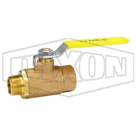 Dixon Ball Valve, 3/4 in Nominal, MNPT x FNPT End Style, Bronze Body, Standard Port, RTFE Seat/Stuffing Bo BMV75