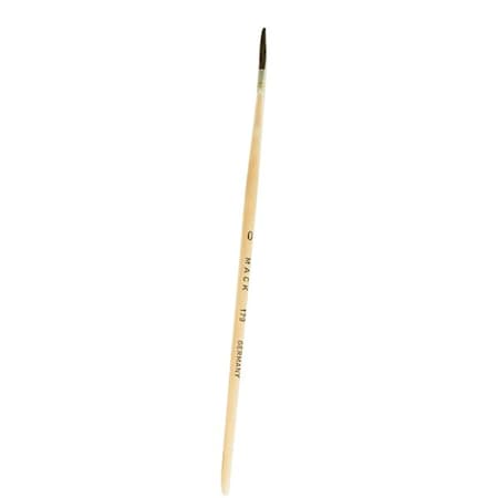 Mack Brushes 179 Series Kazan Squirrel Hair Lettering Pencil Quill, #6 Brush, 1-1/8 in L, Wood Handle 179-6