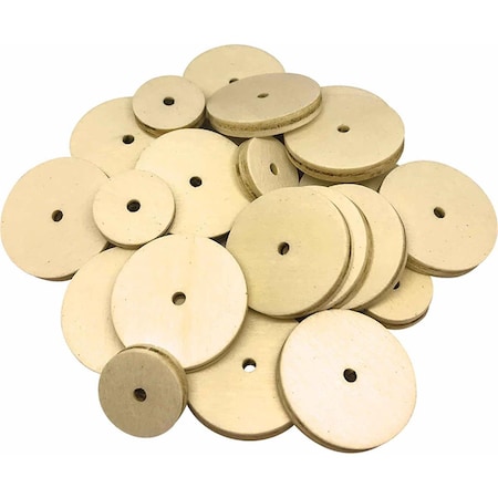 Roomfactory Stem Basics Wooden Wheels, 180PK RO2961011