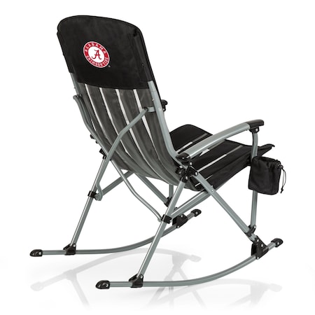 Picnic Time Family Of Brands NCAA Alabama Crimson Tide Outdoor Rocking Camp Chair - XL Heavy Duty Camping Chair 805-01-175-004-0