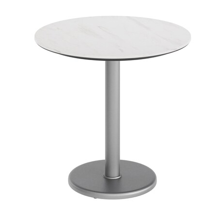 Flash Furniture Acadia 31.25 in Round Indoor Outdoor Tabletop, White Faux Marble with TopGuard HPL, 18 in Round ST-RD31-WHMAR-TR18S-GG