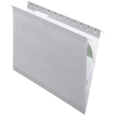 Tops Business Forms Pendaflex, COLORED REINFORCED HANGING FOLDERS, LEGAL SIZE, 1/5-CUT TAB, GRAY, 25PK 415315GRA