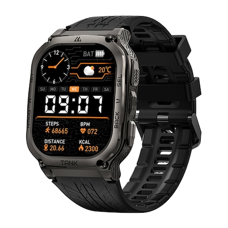 Kospet TANK M3 1.96-In.-AMOLED Smartwatch with Silicone Band Black P-M004-B