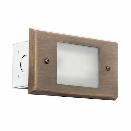 Westgate STEP LIGHT, 12V/20W, STEEL BOX WITH BRASS COVER, BAYONET 1X21W, ANTIQUE BRONZE, W/ 3FT. CABLE, 3W LS-155-BZ