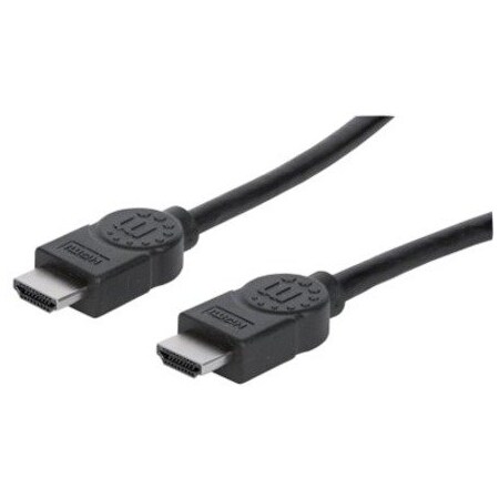 Manhattan HDMI Male to Male High Speed Shielded Cable with Ethernet, 10', Black 323222