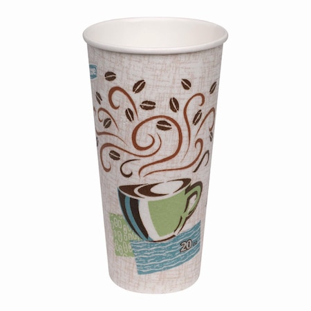 Dixie PerfecTouch Paper Hot Cups, 20 oz, Coffee Haze Design, 25PK 5320CD