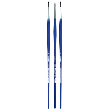 Da Vinci FORTE-Acrylics Student Brush, Synthetic, Acrylic & Oil, Round, Series 8630, Size 4, 3PK VA-8630_4