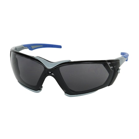 Bouton Optical Rimless Safety Glasses w/Gray Frame, Gray Lens, Foam Padding and Anti-Scratch/Anti-Fog Coating 250-54-0021