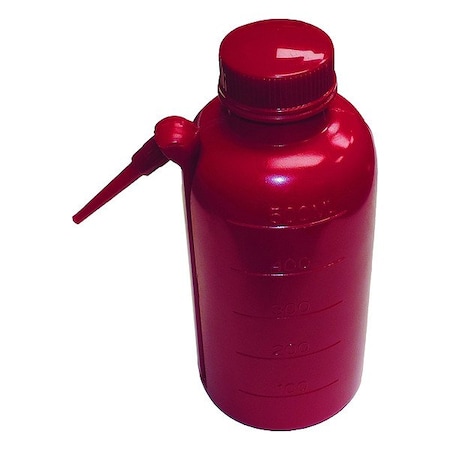 Zoro Select Wash Bottles, Plastic, Red, PK4 36606-R