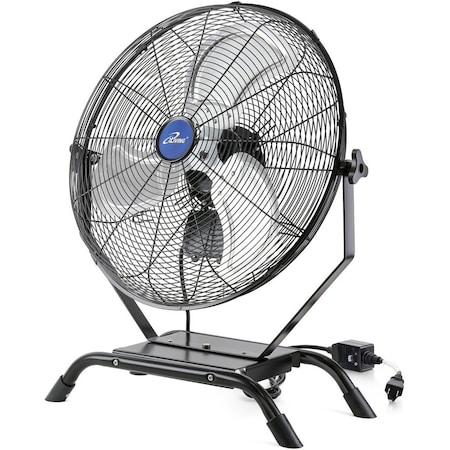 Iliving Floor Fan W/ Adjustable Tilt Head, Wall Mount, 20 in Blade Dia, 120V ILG8E20-15