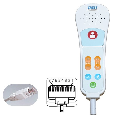 Crest Healthcare Pillow Speaker, 8 ft Cable L EN1301EEABA200AE1