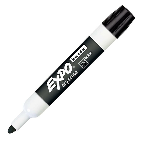 Expo Dry Erase Markers, Bullet Tip, Black, PK12 SAN82001