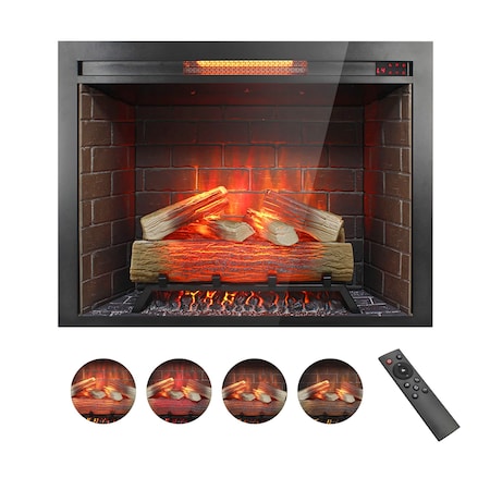 Edendirect 33 inch Infrared Electric Fireplace Insert, Touch Panel Home Decor Heater ZR-W1769P252998