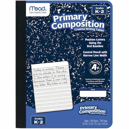 Mead Primary K-2 Creative Story Journal - 100 Sheets - 200 Pages - Printed - Book Bound - 7 1/2in x 9 9902