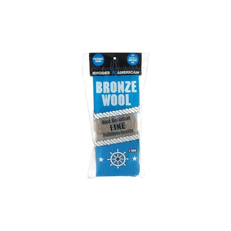 Rhodes American Bronze Wool Pad Fine Grade, 3PK 123100