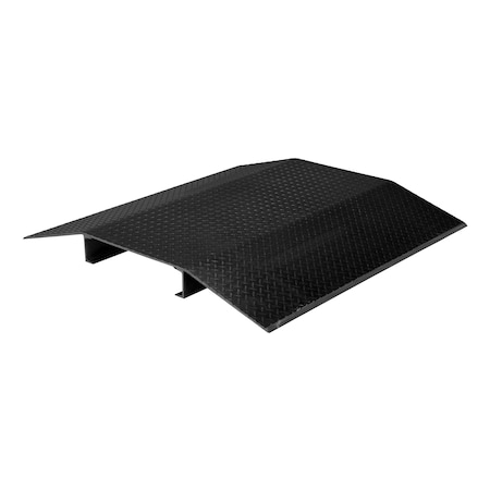 Vestil Fabricated Aluminum Hose and Cable Crossovers 48 In. x 48 In. 2000 Lb. Capacity Black FHCR-48-48-16-4H-BK