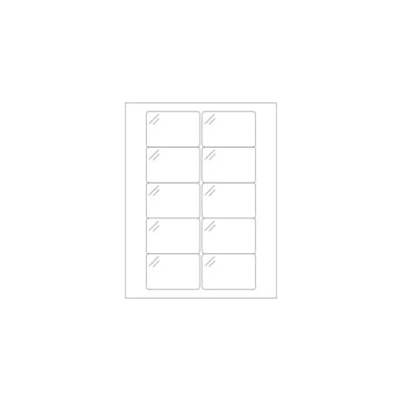 Bubblefast 3 x 2 Crystak Clear Rectangle Laser Labels-10 Labels per Sheet BFLL241CL