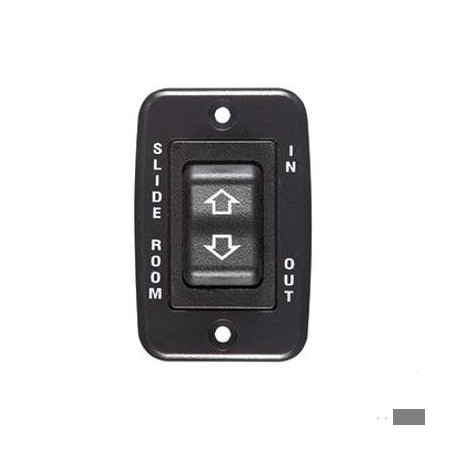 Rv Designer BLK CONTOURED SWITCH - 20 A CONTINUOUS, 40 A PEAK. CUT-OUT 1.85INH X 2.3INW. BEZ S141