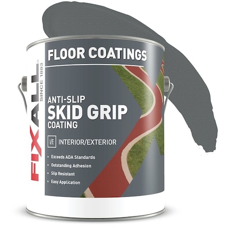 Skid Grip FixALL Series Anti-Slip Coating, Flat, Slate, 1 gal F06565-1-E
