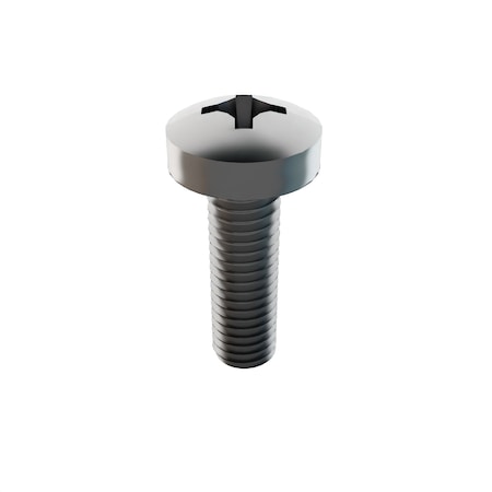 M6-1.00 x 20 mm Phillips Pan Machine Screw, Plain 18-8 Stainless Steel, 10 PK