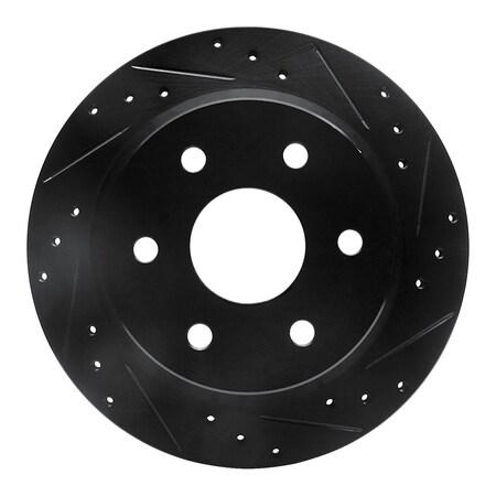 Dynamic Friction Co DFC Brake Rotor - Drilled and Slotted - Black 633-48037R