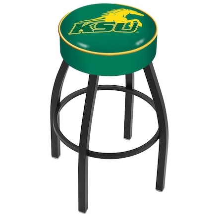 Holland Bar Stool Co 30" Kentucky State Univ Cushion Seat, Blk Wrnkl Base Swivel Bar Stool L8B130KYStUn