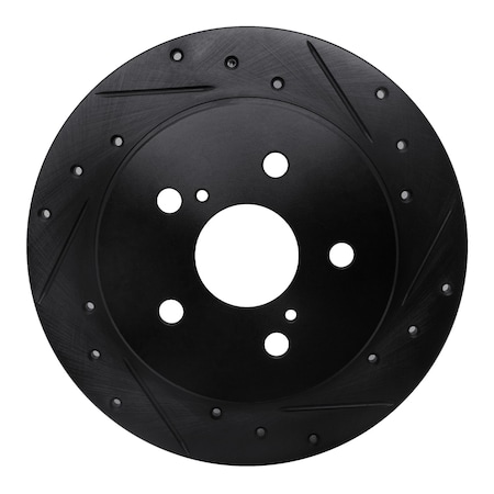 Dynamic Friction Co DFC Brake Rotor - Drilled and Slotted - Black 633-75041R