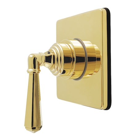 Kingston Brass Single-Handle Six-Way Diverter Valve with Square Trim Kit, Polished Brass KS4042HL