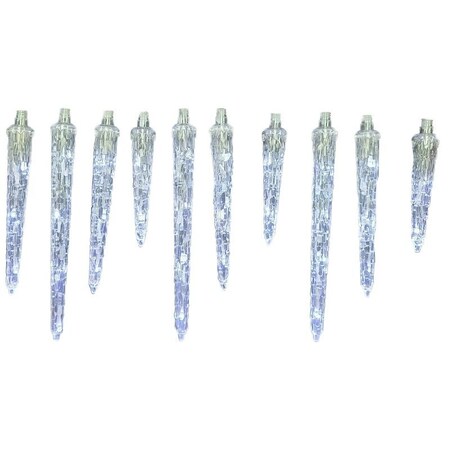 Santas Forest LED Hanging Icicle Lights, Cool White 60810
