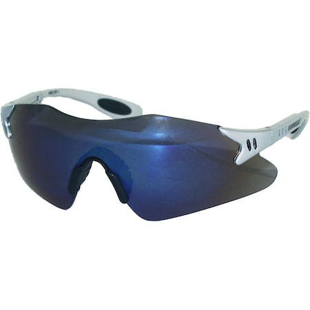 Ironwear Sunset Series Safety Glasses ANSI Z87 Compliant with UVA and UVB Protection, Platinum, Black Mirror 3250-P-BM