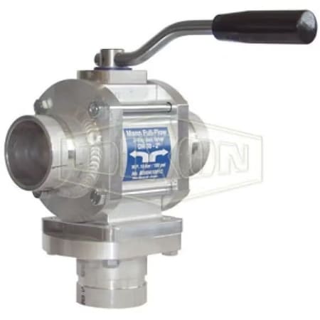 Dixon 2-WayBV300VIC3 2-Way Ball Valve, 3 in Nominal, Grooved End Style, Aluminum/Stainless Steel Body, FPM 2WAYBV300VIC3