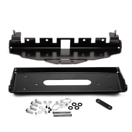 Warn Snow Plow Mount ProVantage Front Kit; Black; Includes Mounting Bracket and Hardware 91490
