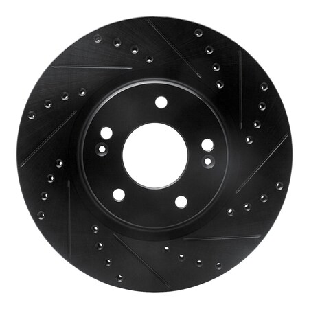 Dynamic Friction Co DFC Brake Rotor - Drilled and Slotted - Black 633-03066R